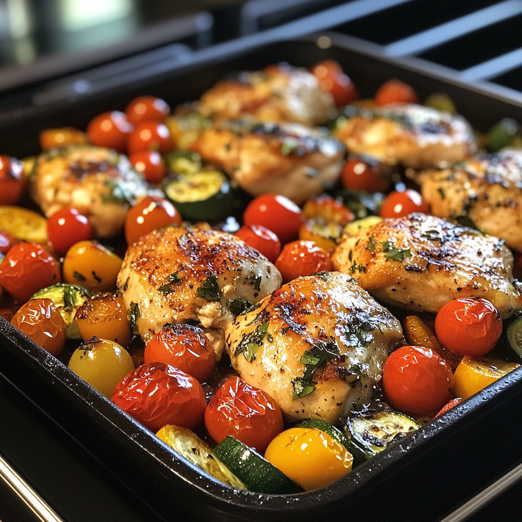 One-Pan Chicken recipe with vegetables